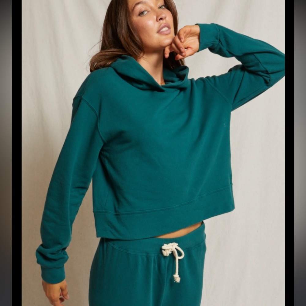 Zuda Hooded Pullover Sweat shirt pckt viscose cotton  L oversized♥️#58